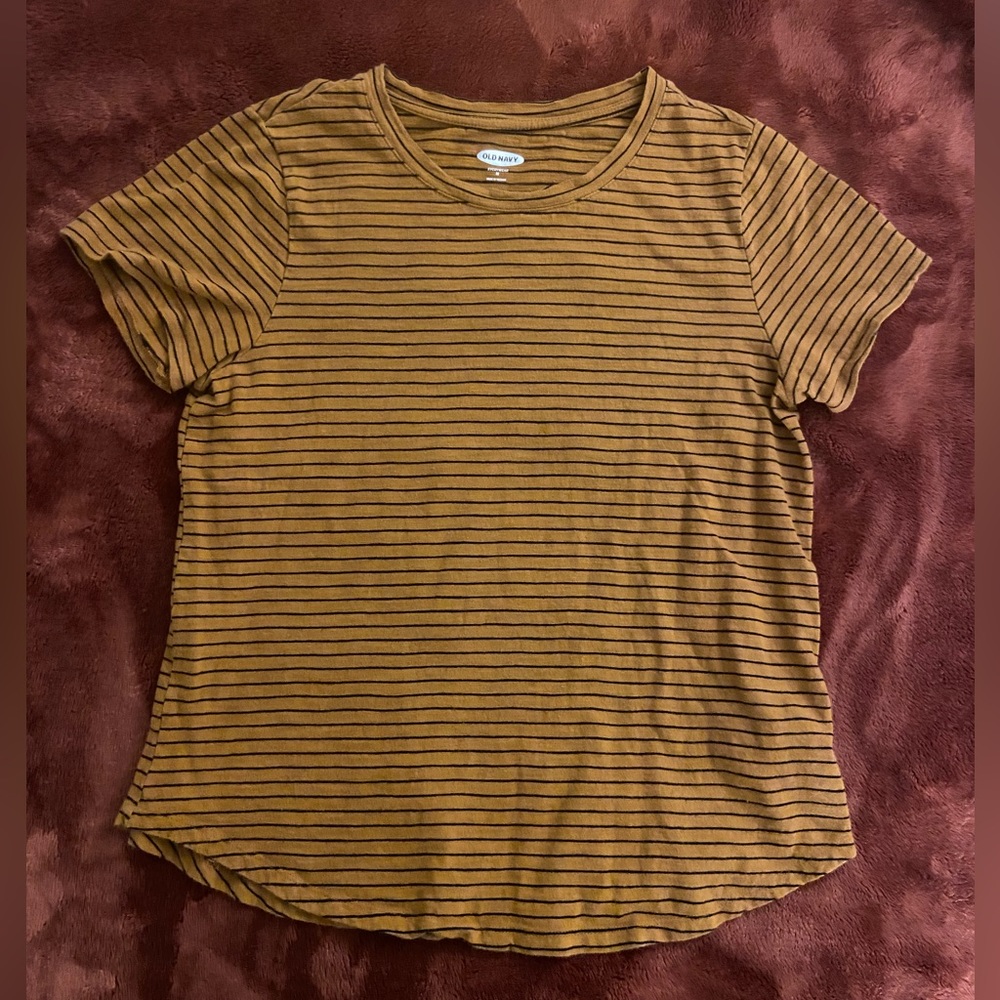 Old Navy Burnt Orange Striped Tshirt